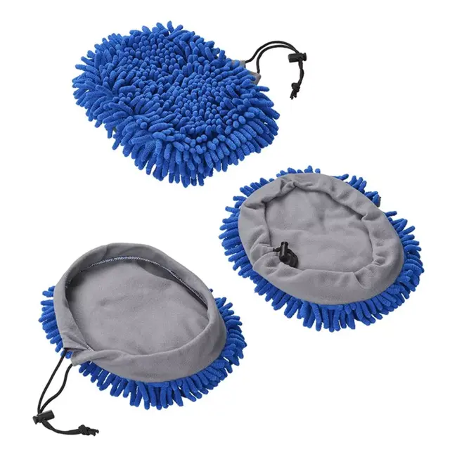 ProPlus Chenille microvezel hoes - telescopische wasborstel - blauw