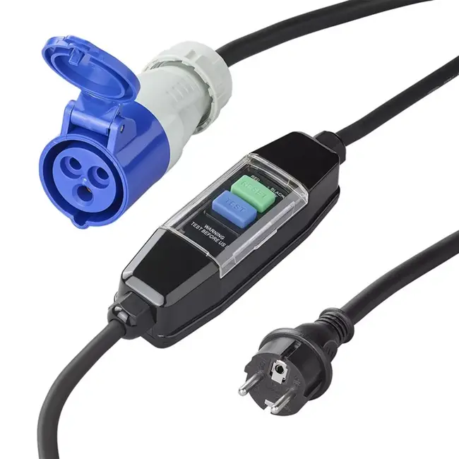 ProPlus Verloopkabel 150 cm - Schuko naar CEE - Aardlekschakelaar - Weerbestendig - 3x 2,5 mm²