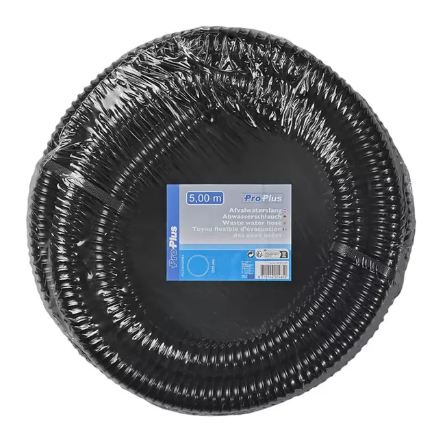 ProPlus Flexibele afvalwaterslang - 5 meter - 25 mm diameter - Voor caravans en campers
