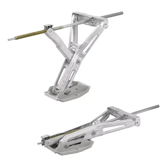 ProPlus Caravanhoeksteun - 1000 kg draagkracht - Verzinkt staal - Inclusief stabilisatievoet - Verlengd uitdraaimechanisme