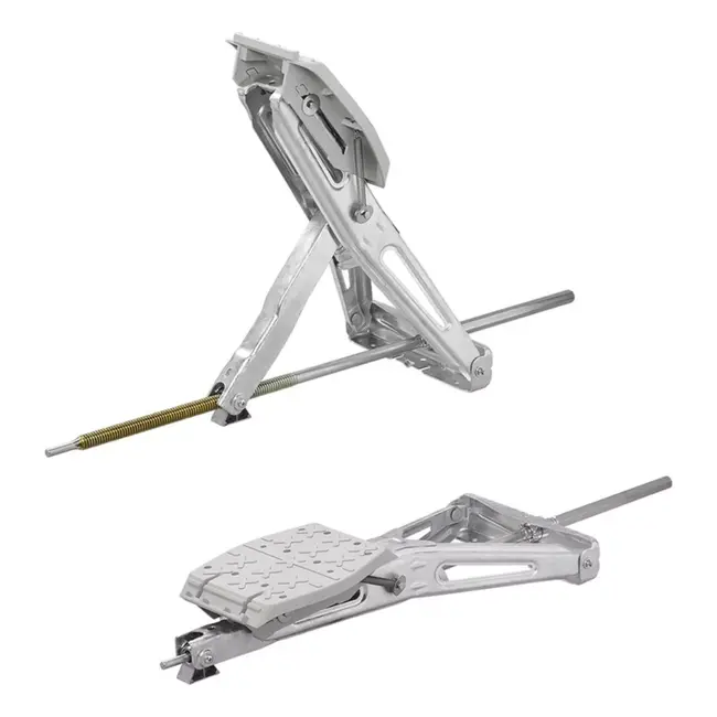 ProPlus Caravanhoeksteun - 1000 kg draagkracht - Verzinkt staal - Inclusief stabilisatievoet - Verlengd uitdraaimechanisme