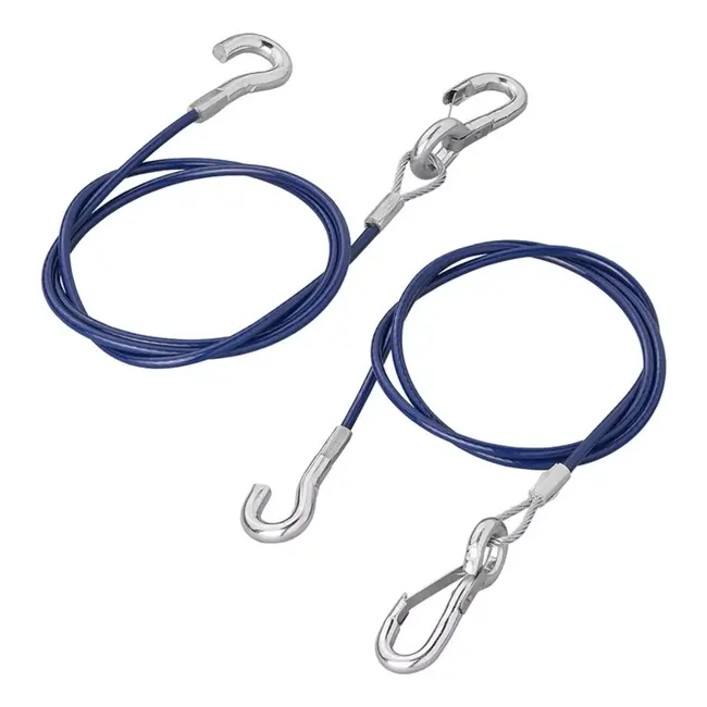 ProPlus Breekkabel 1 m - Staaldraad met haak - Kunststof bescherming