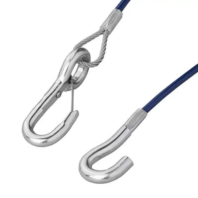 ProPlus Breekkabel 1 m - Staaldraad met haak - Kunststof bescherming