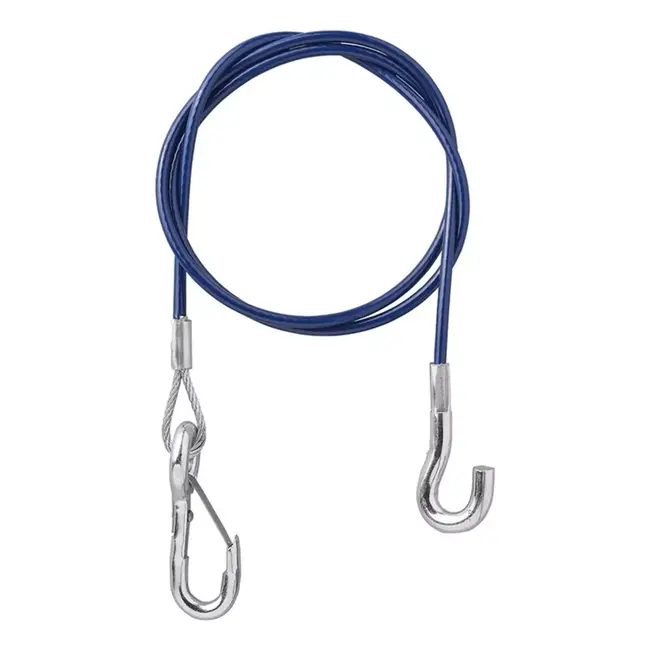 ProPlus Breekkabel 1 m - Staaldraad met haak - Kunststof bescherming