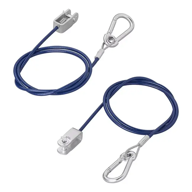 ProPlus Breekkabel 1 m - Staaldraad met gaffel - Kunststof bescherming