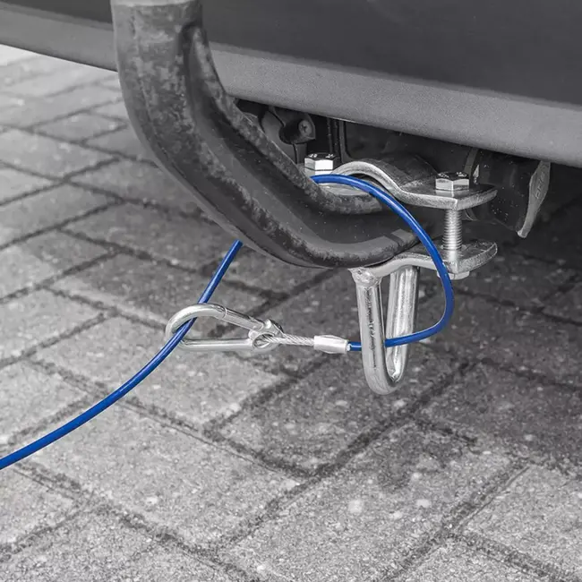 ProPlus Breekkabel 1 m - Staaldraad met gaffel - Kunststof bescherming