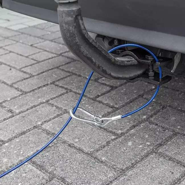 ProPlus Breekkabel 1 m - Staaldraad met gaffel - Kunststof bescherming