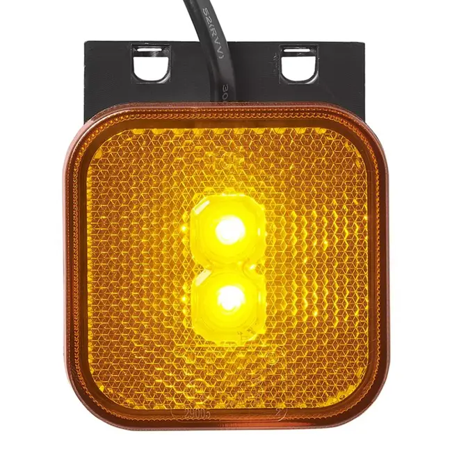 ProPlus Zijmarkeringslamp LED - Waterdicht - 65x65 mm - Oranje - 12/24V