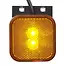ProPlus Zijmarkeringslamp LED - Waterdicht - 65x65 mm - Oranje - 12/24V