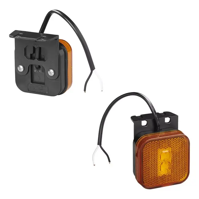 ProPlus Zijmarkeringslamp LED - Waterdicht - 65x65 mm - Oranje - 12/24V