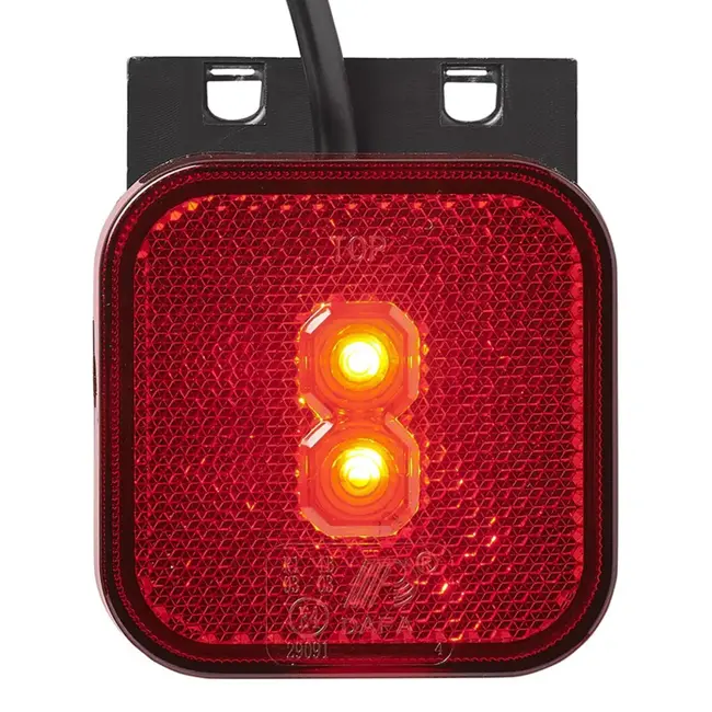 ProPlus Rode LED markeringslamp - waterdicht - 65 x 65 mm - 12/24V