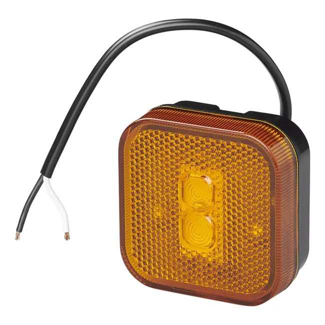 ProPlus Zijmarkeringslamp LED - Waterdicht - 65 x 65 mm - Oranje - 12/24V