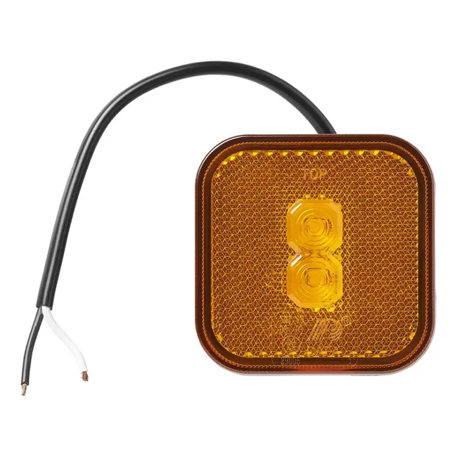 ProPlus Zijmarkeringslamp LED - Waterdicht - 65 x 65 mm - Oranje - 12/24V