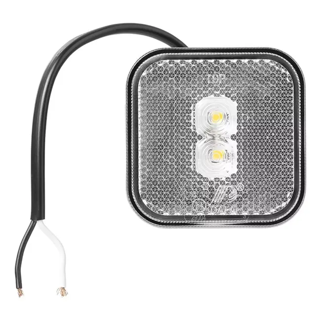 ProPlus LED markeringslamp - vierkant - waterdicht - 65 x 65 mm - wit - 12/24V