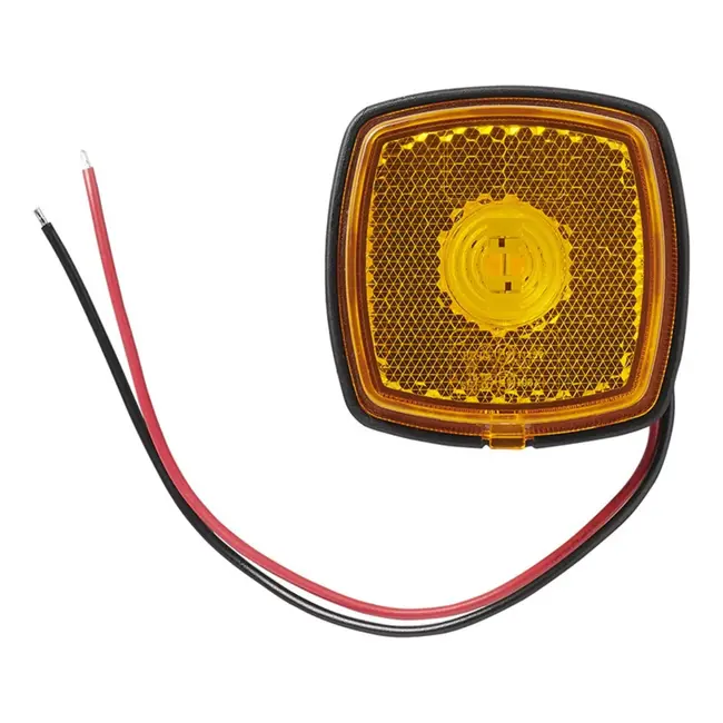 ProPlus Zijmarkeringslamp LED - Waterdicht - 61x61 mm - Oranje - 10-30V