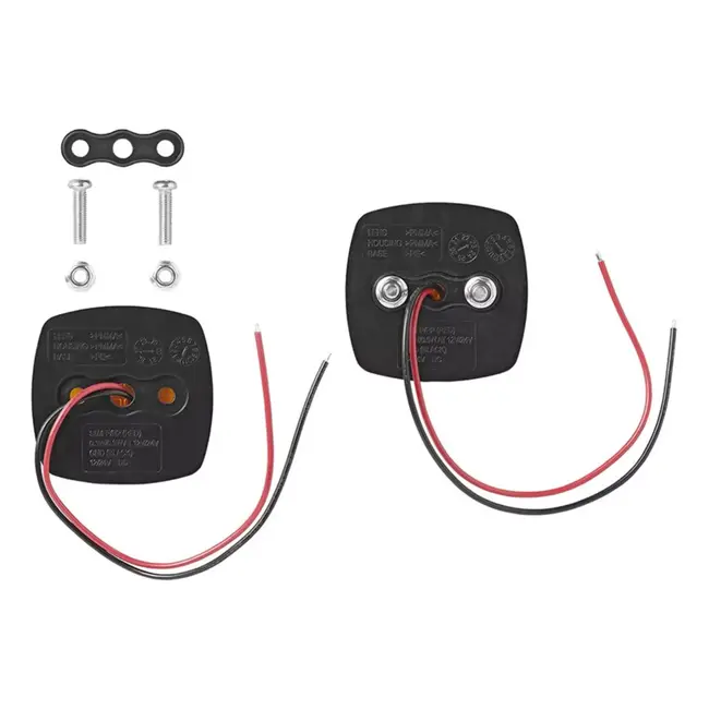 ProPlus Zijmarkeringslamp LED - Waterdicht - 61x61 mm - Oranje - 10-30V