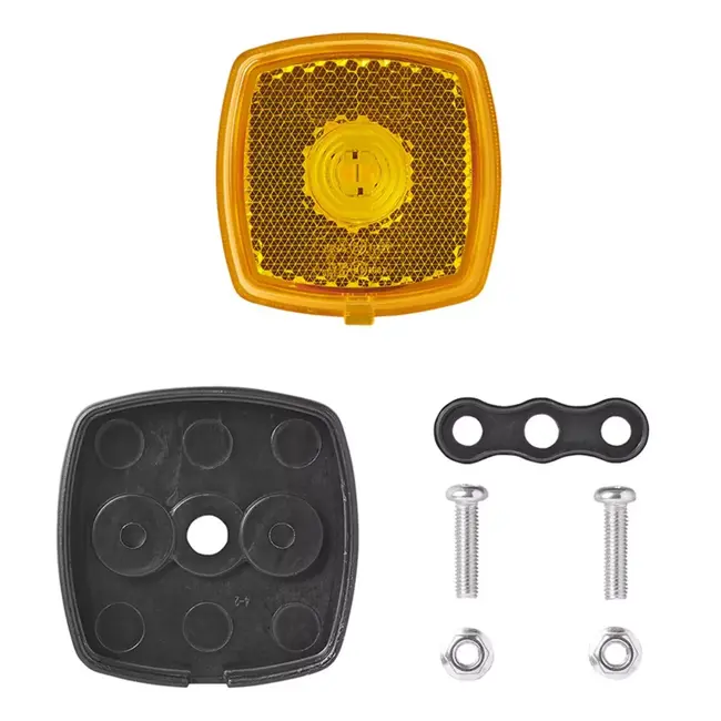 ProPlus Zijmarkeringslamp LED - Waterdicht - 61x61 mm - Oranje - 10-30V