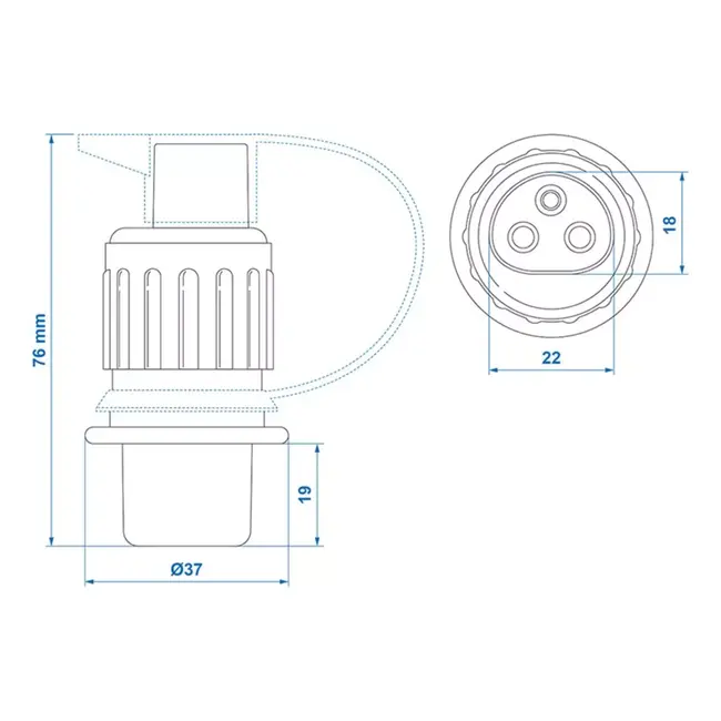 ProPlus 3-polige stekker - PVC - 12/24V compatibel