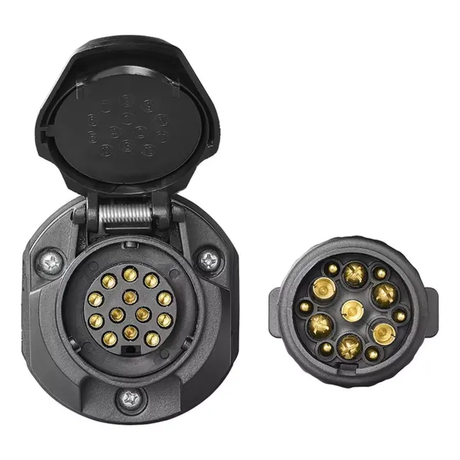 ProPlus Verloopkabel 13-polig Multicon West naar 13-polig Jaeger – 30 cm Adapter