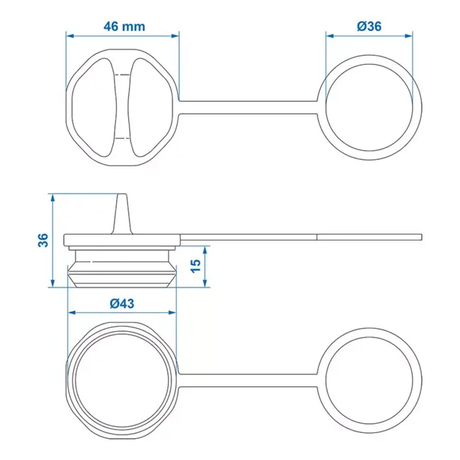 ProPlus Afdekkap voor verloopstekker - Bescherming tegen vuil en vocht
