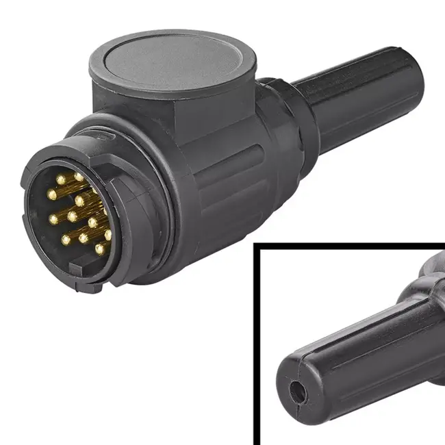 ProPlus 13-polige stekker - PVC - 1-gaats tule - Type Jaeger
