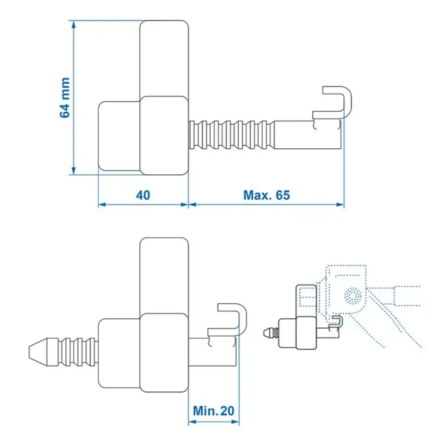 ProPlus Uitdraaisteunslot - Wegrijbeveiliging - Inclusief 2 sleutels - Eenvoudige installatie