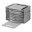 ProPlus Bordenhouder vilt - Grijs - Voor 10 borden - Met klittenbandsluiting - 27x20x17 cm