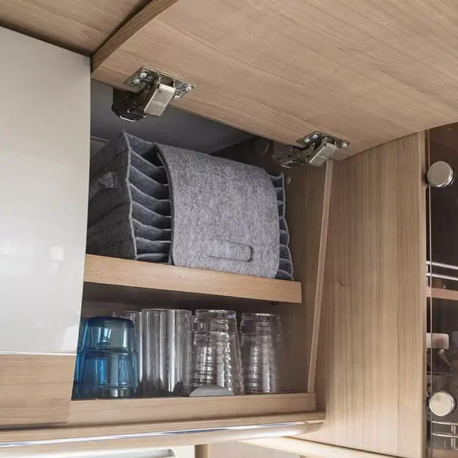 ProPlus Bordenhouder vilt - Grijs - Voor 10 borden - Met klittenbandsluiting - 27x20x17 cm