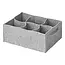 ProPlus Bekerhouder vilt - Grijs - Voor 6 mokken of glazen - Met handvatten - 29 x 20,5 x 11,5 cm
