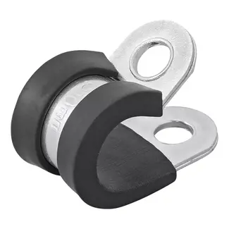 ProPlus Kabelklem - 10 mm - Rubberbescherming - Roestvrij Staal - 6,5 mm Schroefgat