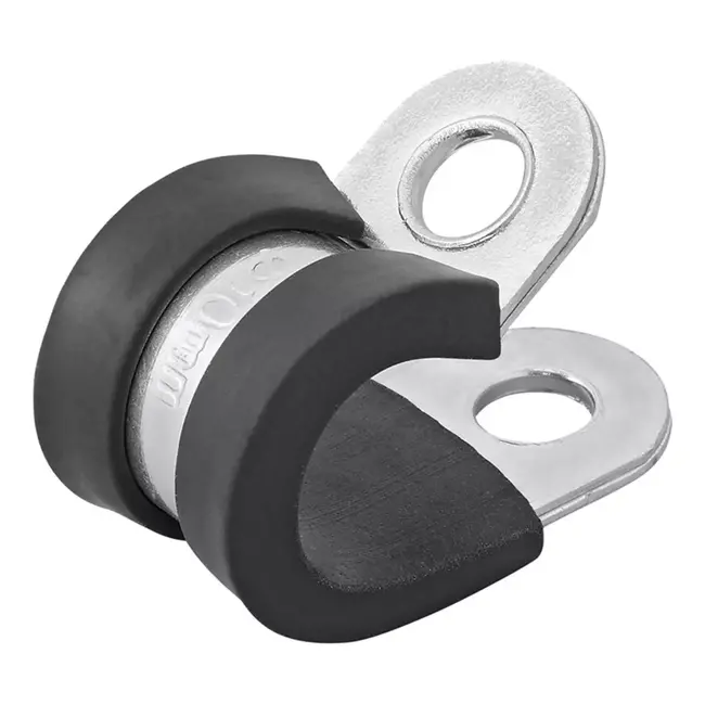 ProPlus Kabelklem - 10 mm - Rubberbescherming - Roestvrij Staal - 6,5 mm Schroefgat