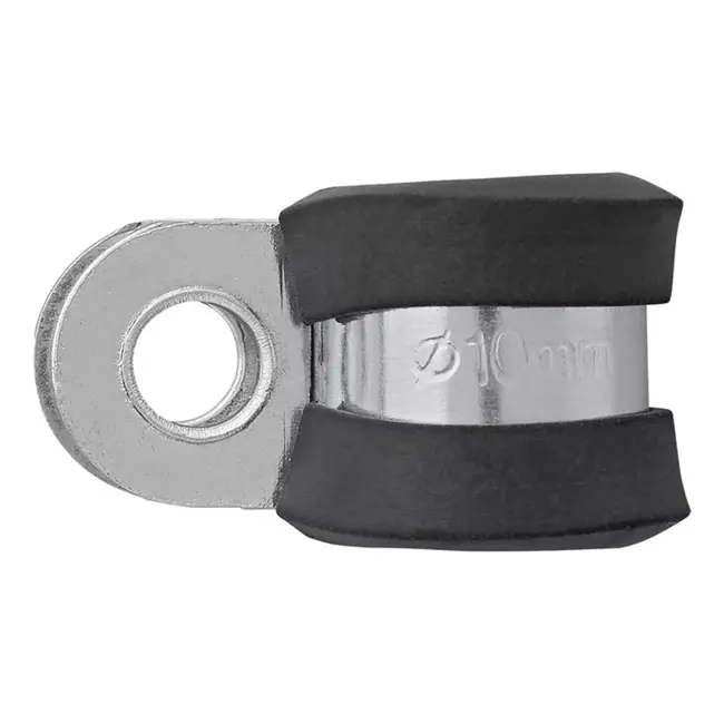 ProPlus Kabelklem - 10 mm - Rubberbescherming - Roestvrij Staal - 6,5 mm Schroefgat