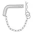 ProPlus Grendelpen met borgpin en ketting - 13 cm - Ø 20 mm - Veiligheidsoplossing voor steunpoot