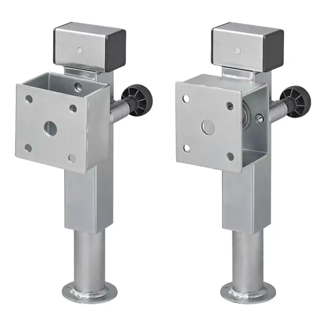 ProPlus Kantelbare steunpoot - 60x60 mm - 360-595 mm - 1350 kg draagkracht - Staal en kunststof