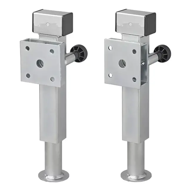 ProPlus Kantelbare steunpoot - 60x60 mm - 410-655 mm - 1300 kg draagkracht - Staal en kunststof