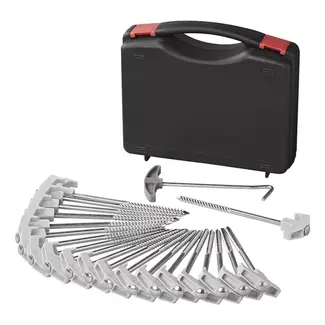 ProPlus Tentharingen - Heavy Duty - Schroefdraad - 20 stuks - Inclusief koffer