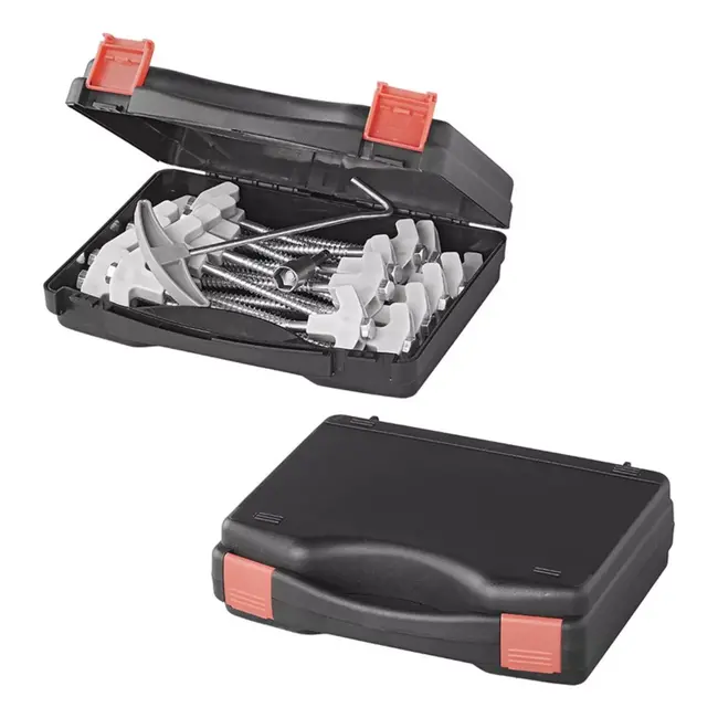 ProPlus Tentharingen - Schroefbaar Metaal - Kunststof Haak - 20 Stuks met Koffer