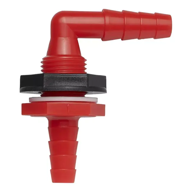 ProPlus Haakse watertankdoorvoer - 10x12 mm - Hittebestendig tot 85°C - Polypropyleen