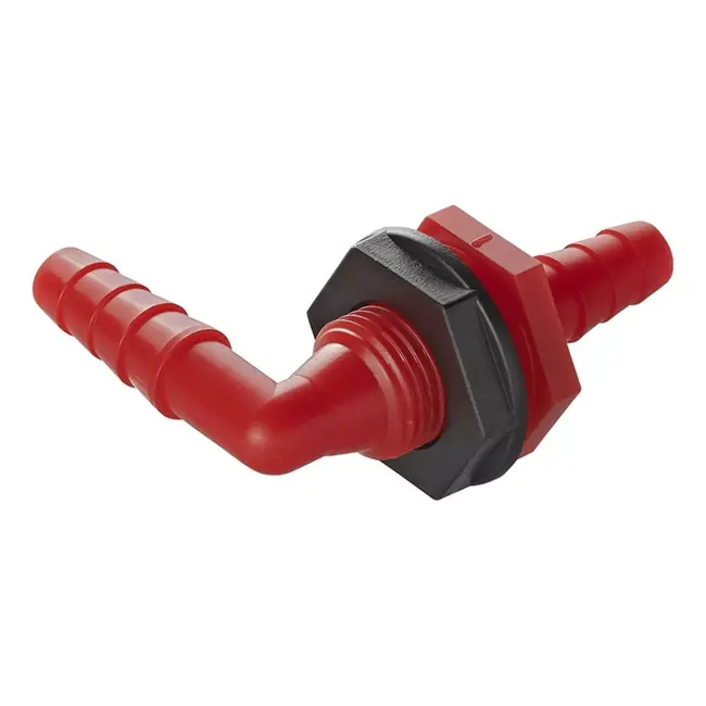 ProPlus Haakse watertankdoorvoer - 10x12 mm - Hittebestendig tot 85°C - Polypropyleen