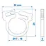 ProPlus Slangklem snapper - 17-19 mm - Temperatuurbestendig - Polyoxymethyleen