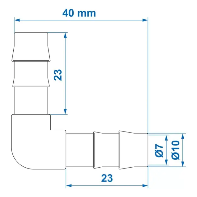 ProPlus Haakse slangtule - 10 mm - Hittebestendig tot 90°C - Polypropyleen - 1 stuk