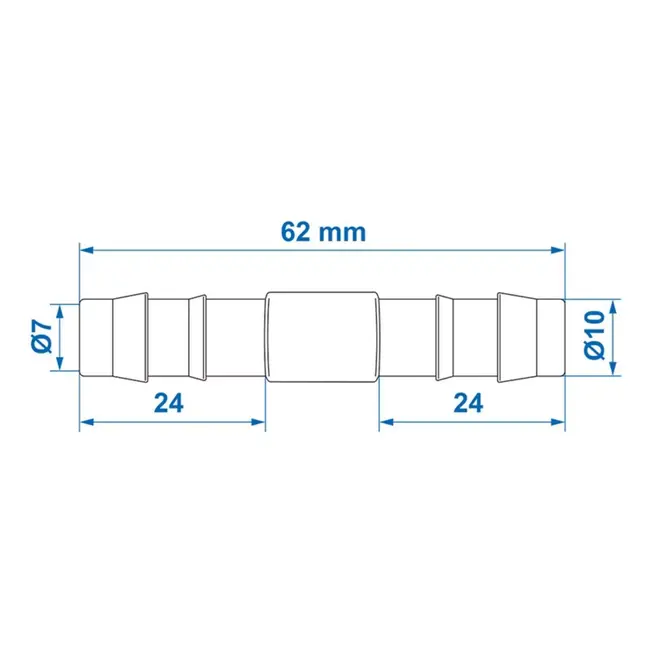 ProPlus Rechte slangtule - 10 mm - Hittebestendig tot 90°C - Drukbestendig tot 8 bar