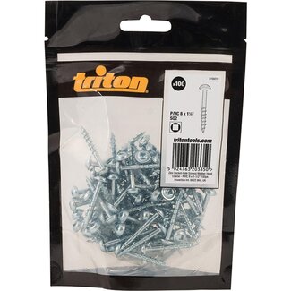 Triton Verzinkte pocket boring schroeven - grof schroefdraad - 8 x 38 mm - 100 stuks