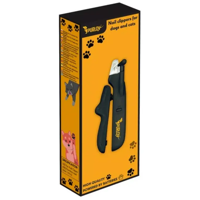 Purlov Nagelknipper Honden en Katten - LED Verlichting - Veilig en Precies