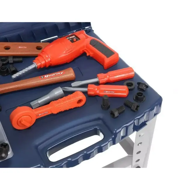 Kruzzel Opvouwbare Werkbank Kinderen - 67-delige Gereedschapset - Educatief Speelgoed