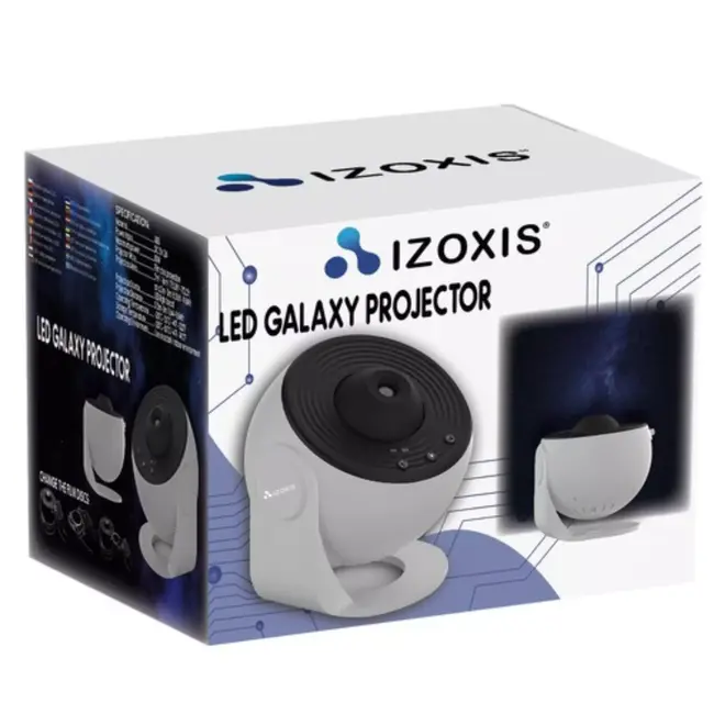 Izoxis LED Galaxy Projector - 360° Ruimte Projectie met Timer & Focus
