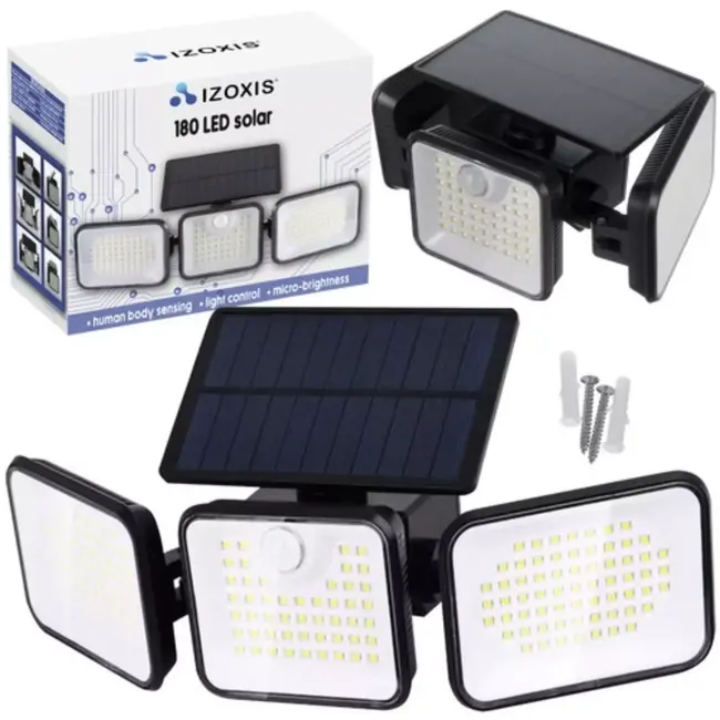 Izoxis Solar Tuinlamp 180 LED - Helder en Energiezuinig voor Buiten