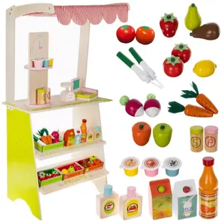 Kruzzel Houten Supermarkt met Accessoires - Educatief Speelgoed voor Kinderen
