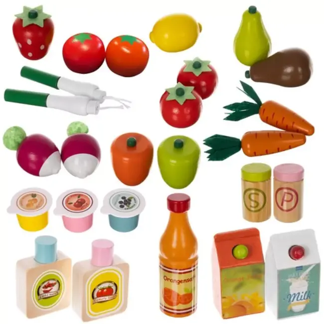 Kruzzel Houten Supermarkt met Accessoires - Educatief Speelgoed voor Kinderen