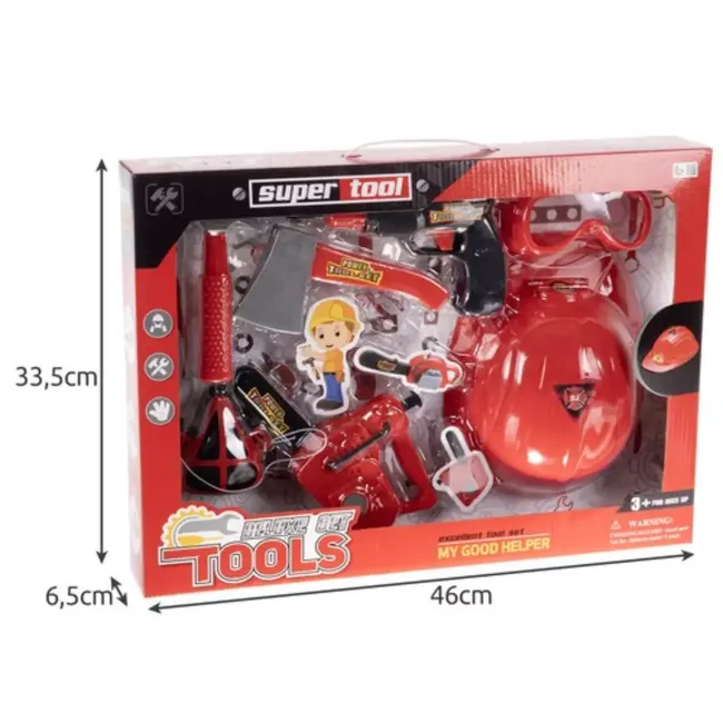 Kruzzel Speelgoed Gereedschapsset met Aangedreven Zaag - Inclusief Beschermaccessoires